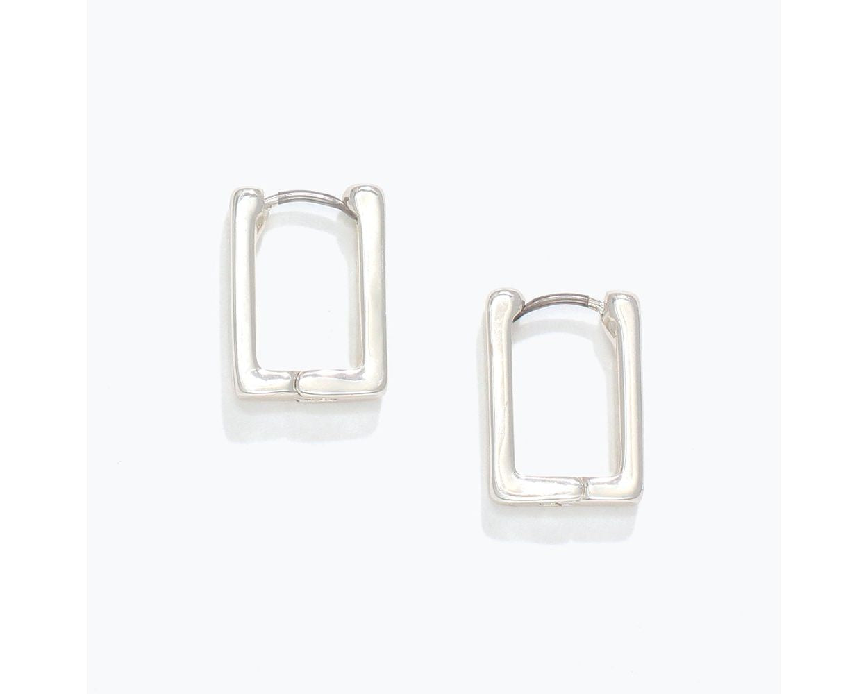 Periwinkle Silver Hoop