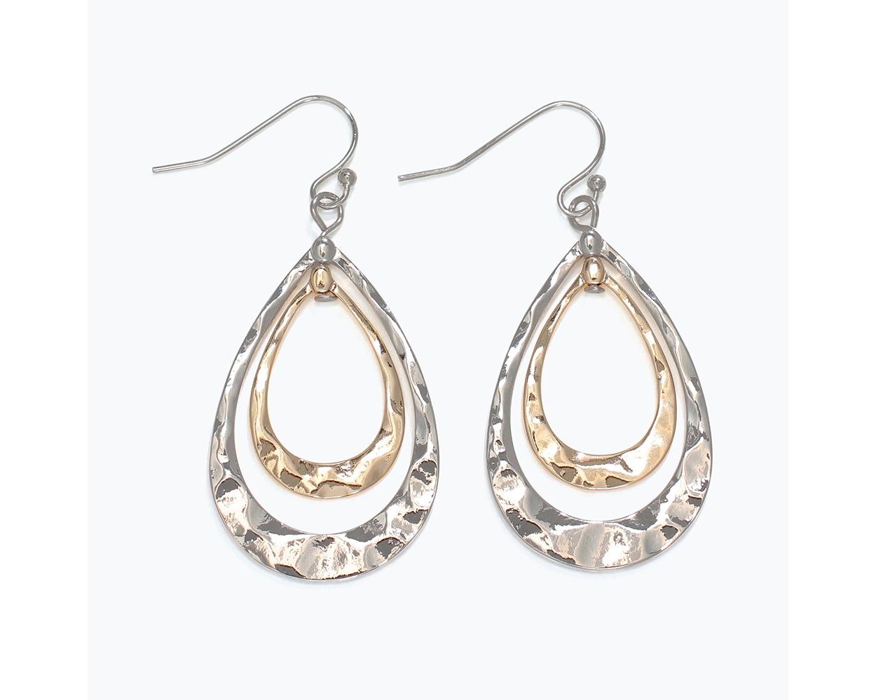 Periwinkle Silver and Gold Dangles