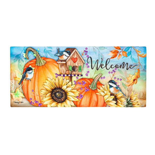 Evergreen Autumn Greetings Mat