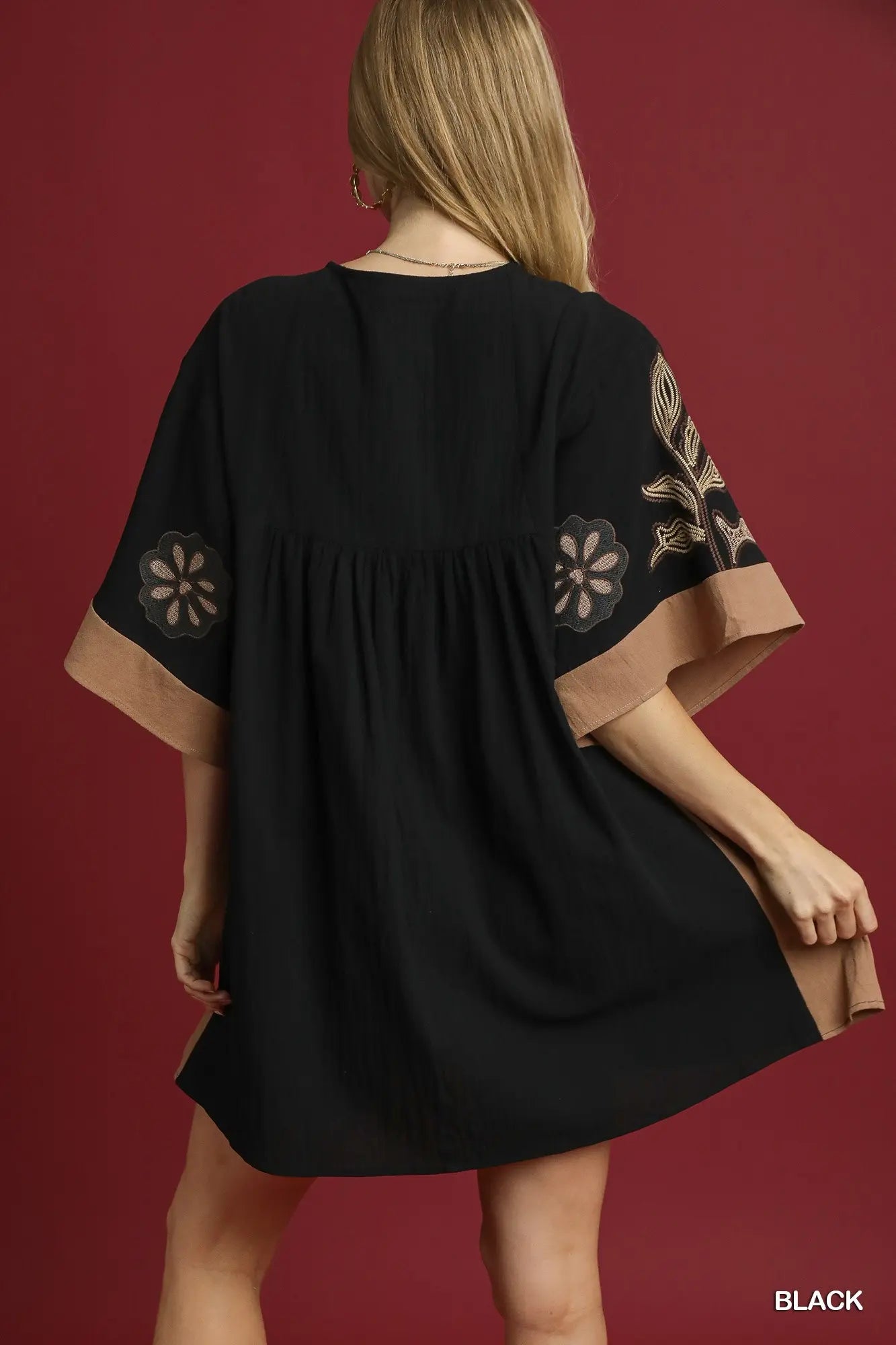 Black Boho Mini Dress