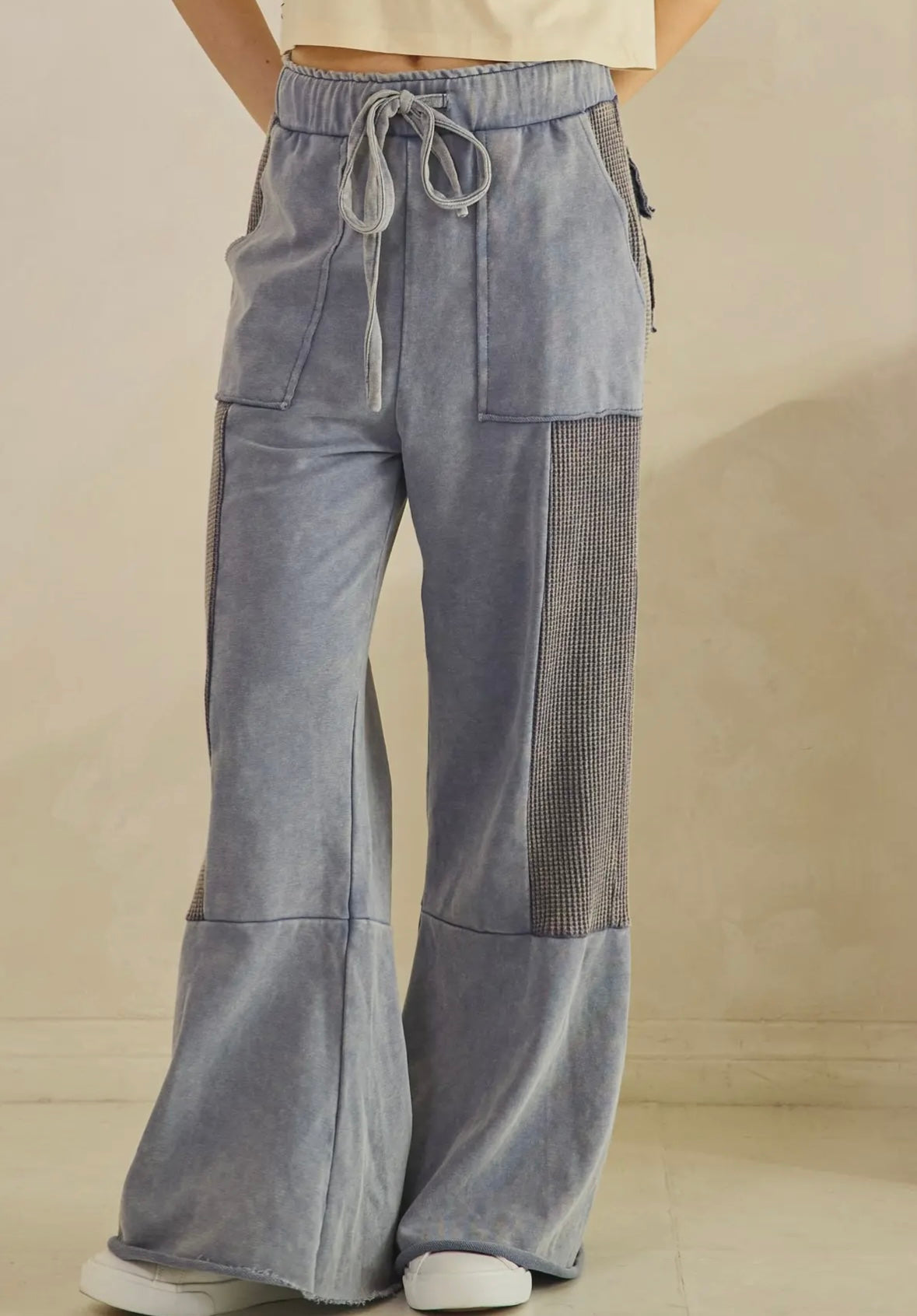 Vintage Washed Flared Panel Pants