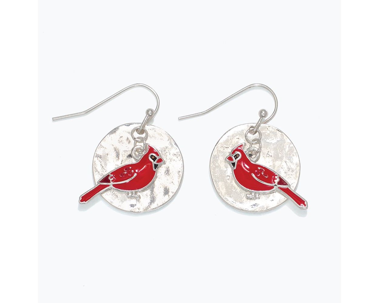 Periwinkle Red Cardinal Dangles