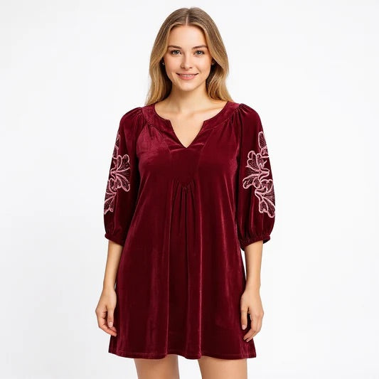 UMGEE Red Velvet Dress