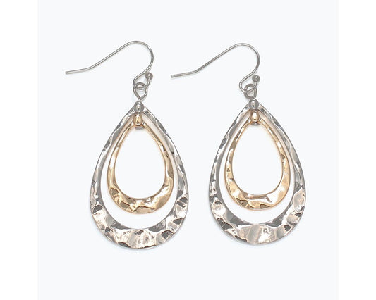 Periwinkle Silver and Gold Dangles