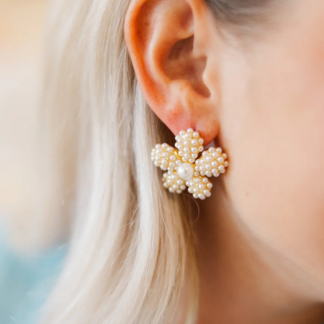 Pearl Flower Earrings