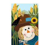 Evergreen Scarecrow Garden Flag